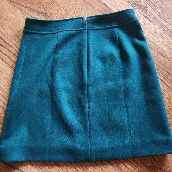 J Crew Hunter Green Mini Skirt - Picture 2 of 3